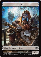 Bird // Hero (0004) Double Sided Token [FINAL FANTASY Commander Tokens] | Exor Games Bridgewater