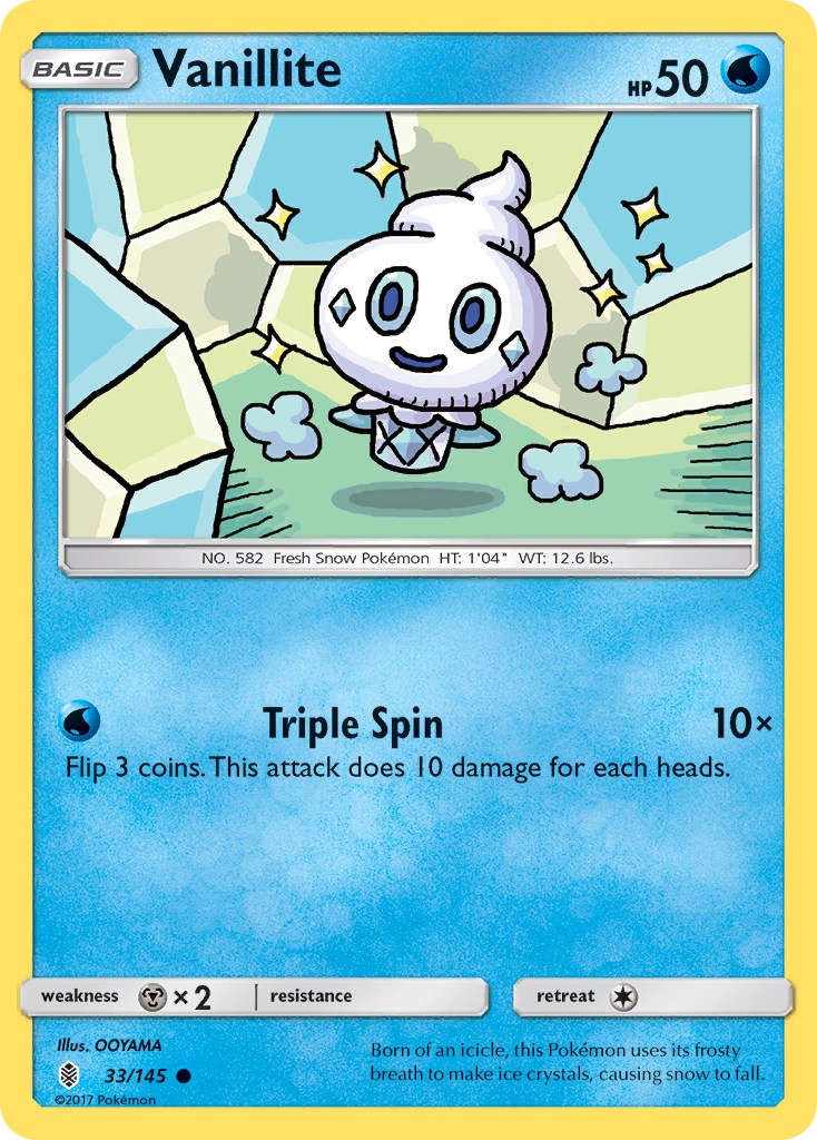 Vanillite (33/145) [Sun & Moon: Guardians Rising] | Exor Games Bridgewater