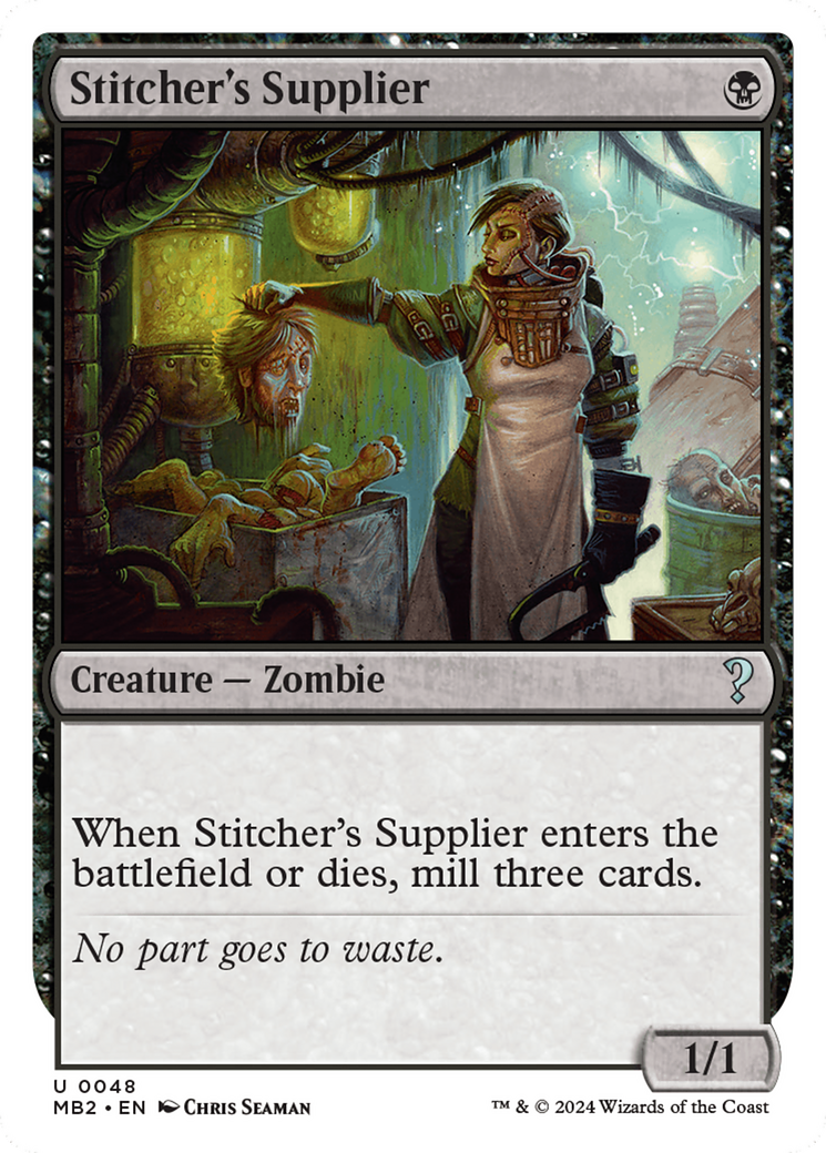 Stitcher's Supplier (White Border) [Mystery Booster 2] | Exor Games Bridgewater