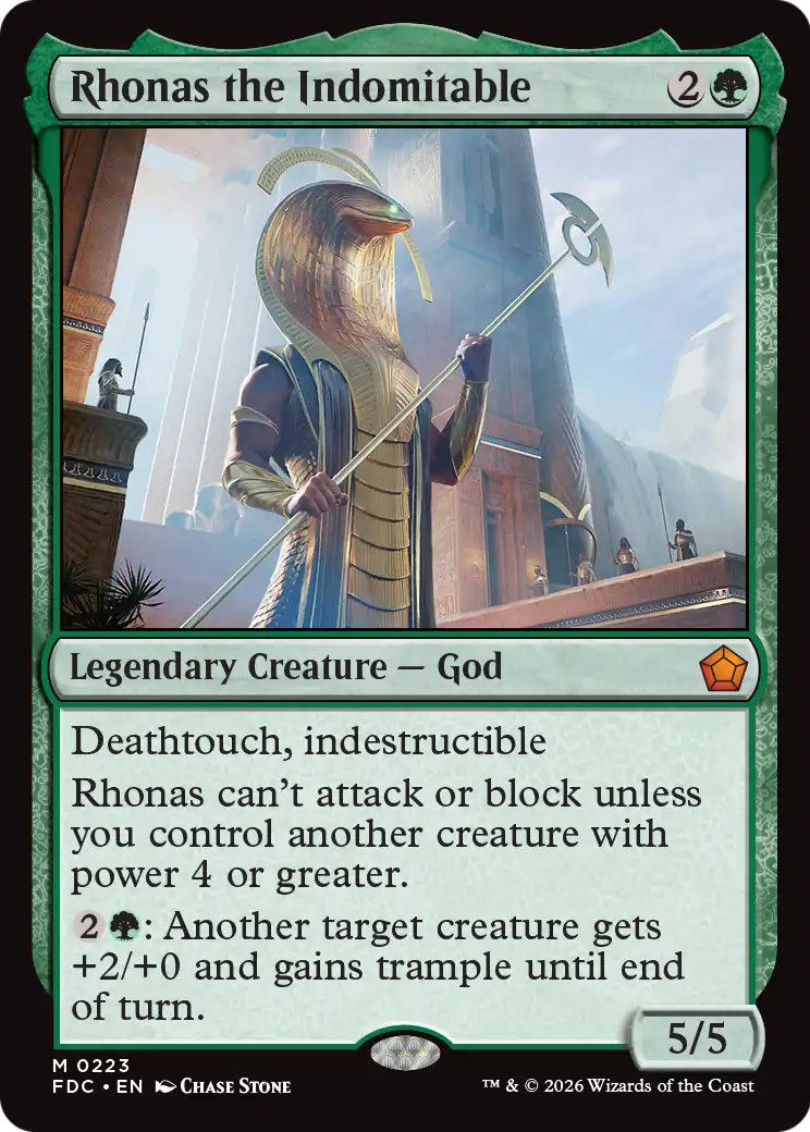 Rhonas the Indomitable [Foundations Commander] | Exor Games Bridgewater