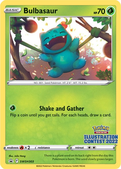 Bulbasaur (SWSH303) (Illustration Contest 2022) [Sword & Shield: Black Star Promos] | Exor Games Bridgewater