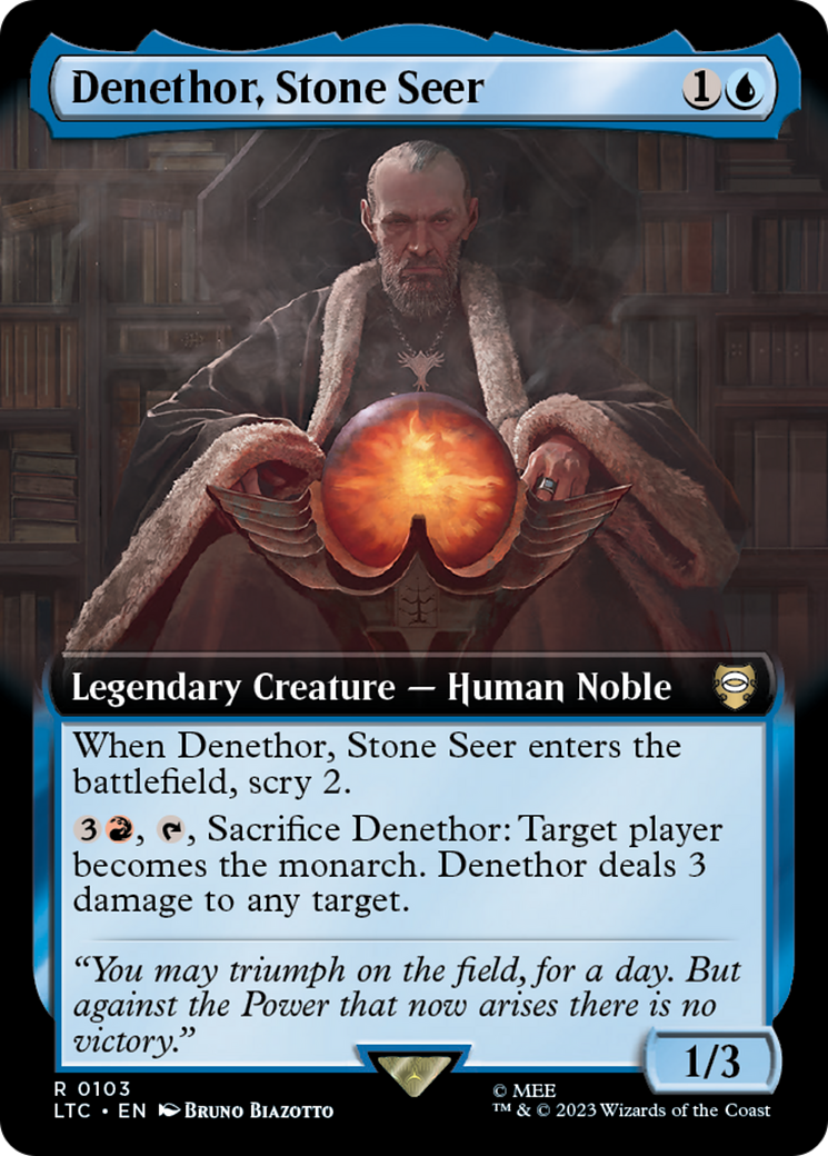 Denethor, Stone Seer (Extended Art) [The Lord of the Rings: Tales of Middle-Earth Commander] | Exor Games Bridgewater