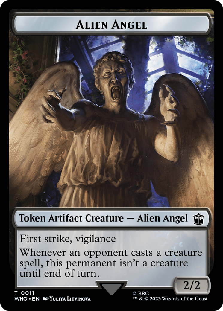 Alien Angel // Clue (0023) Double-Sided Token [Doctor Who Tokens] | Exor Games Bridgewater