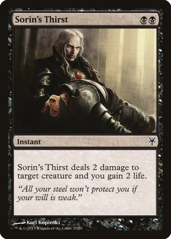 Sorin's Thirst [Duel Decks: Sorin vs. Tibalt] | Exor Games Bridgewater