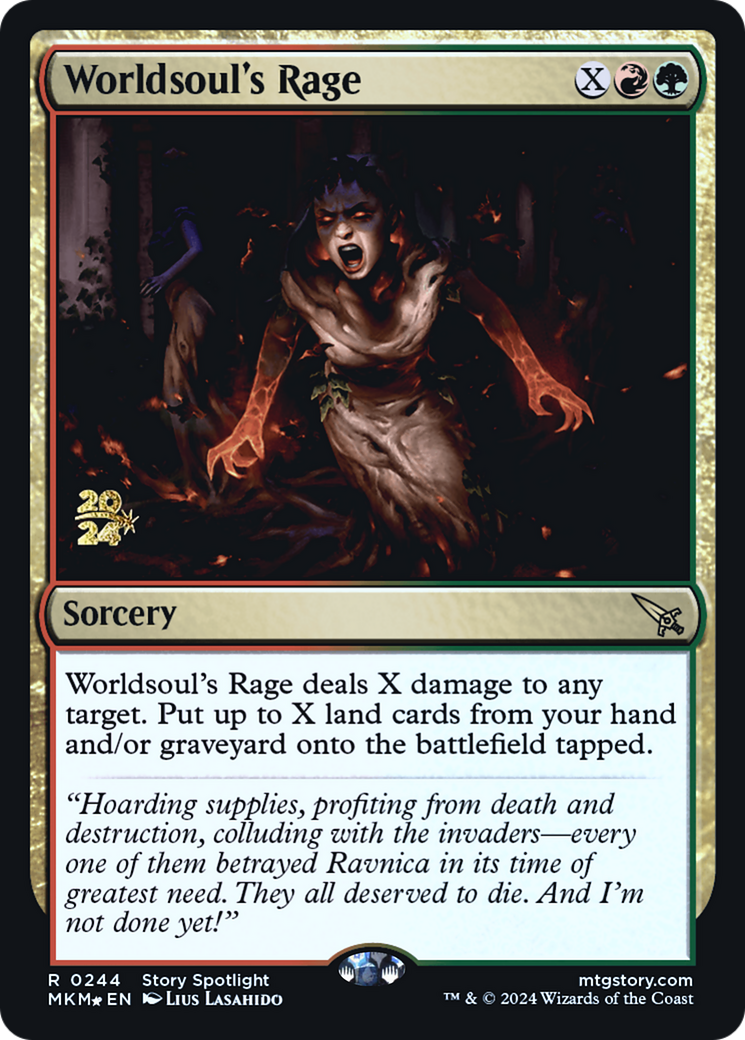 Worldsoul's Rage [Murders at Karlov Manor Prerelease Promos] | Exor Games Bridgewater