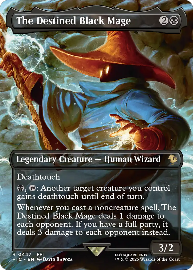 The Destined Black Mage (Borderless) [FINAL FANTASY Commander] | Exor Games Bridgewater