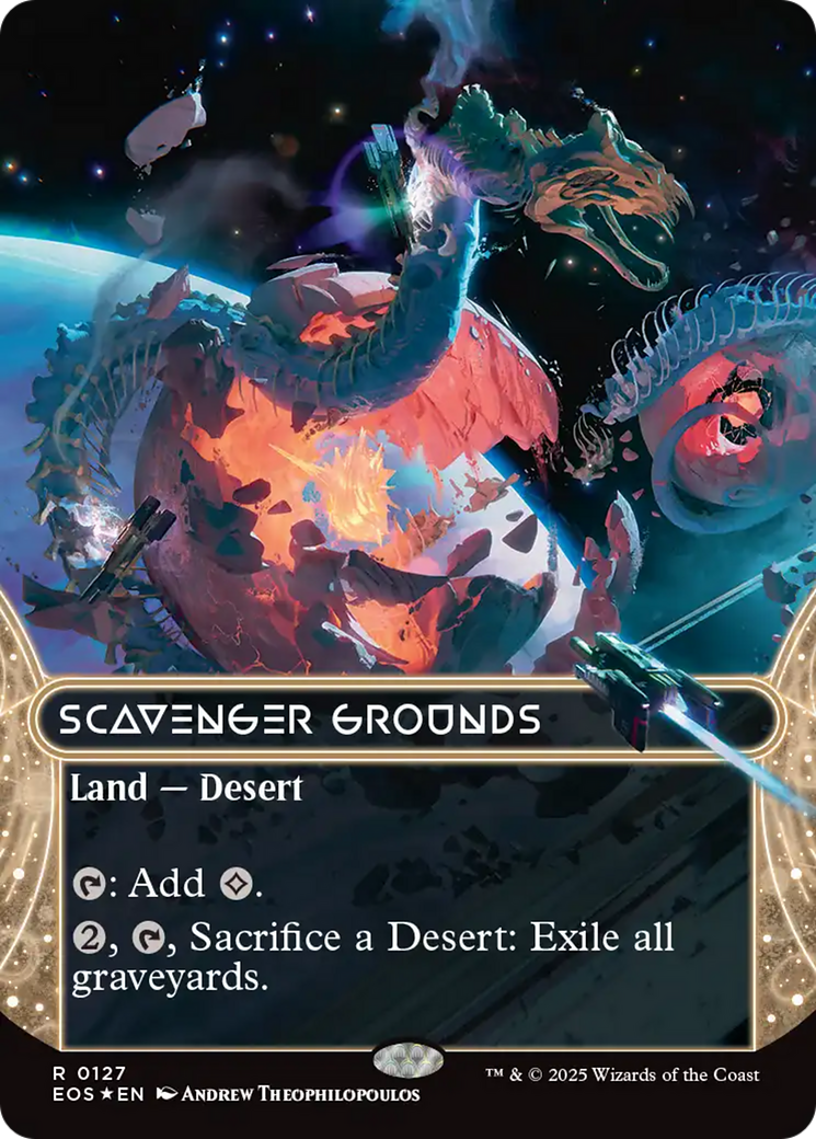 Scavenger Grounds (0127) (Borderless) (Galaxy Foil) [Edge of Eternities: Stellar Sights] | Exor Games Bridgewater