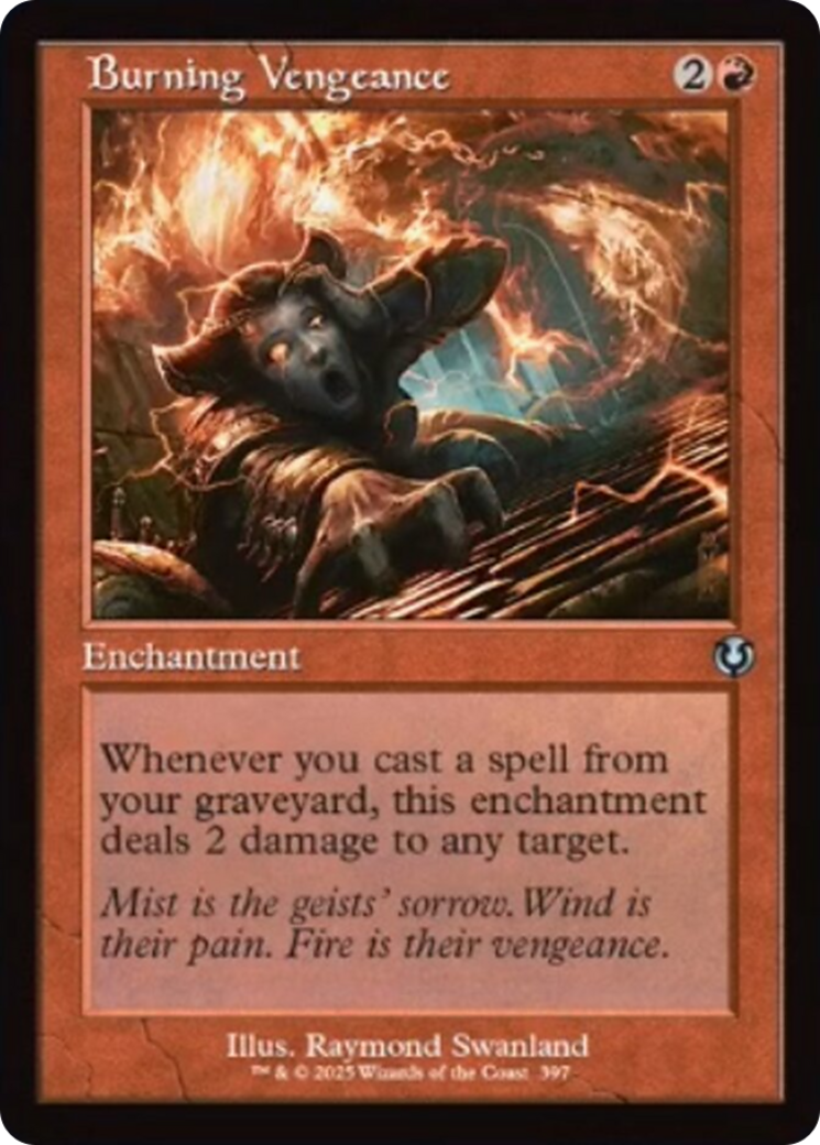 Burning Vengeance (Retro Frame) [Innistrad Remastered] | Exor Games Bridgewater