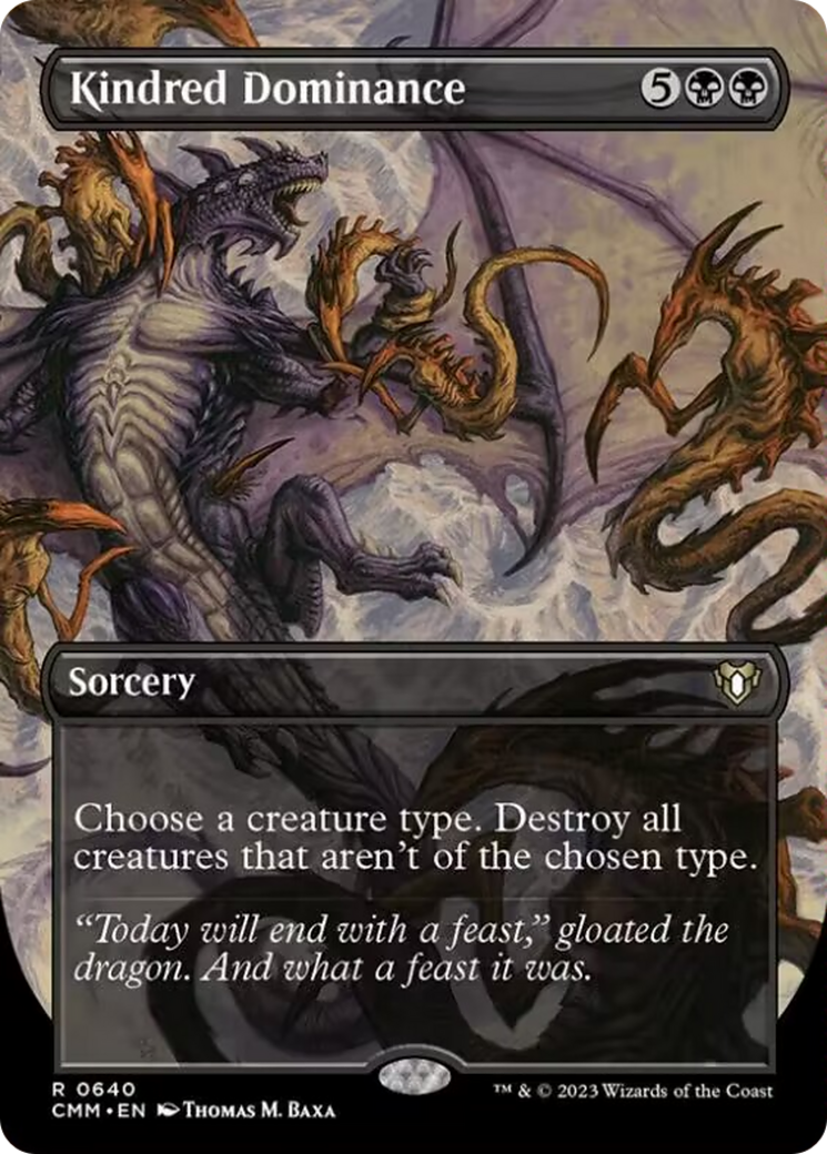 Kindred Dominance (Borderless Alternate Art) [Commander Masters] | Exor Games Bridgewater