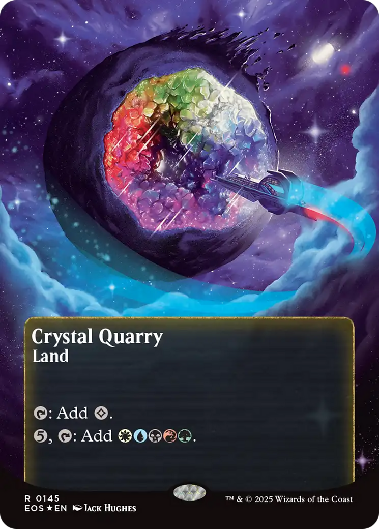 Crystal Quarry (0145) (Borderless) (Galaxy Foil) [Edge of Eternities: Stellar Sights] | Exor Games Bridgewater