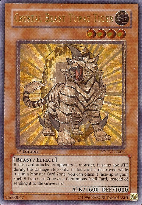 Crystal Beast Topaz Tiger [FOTB-EN004] Ultimate Rare | Exor Games Bridgewater