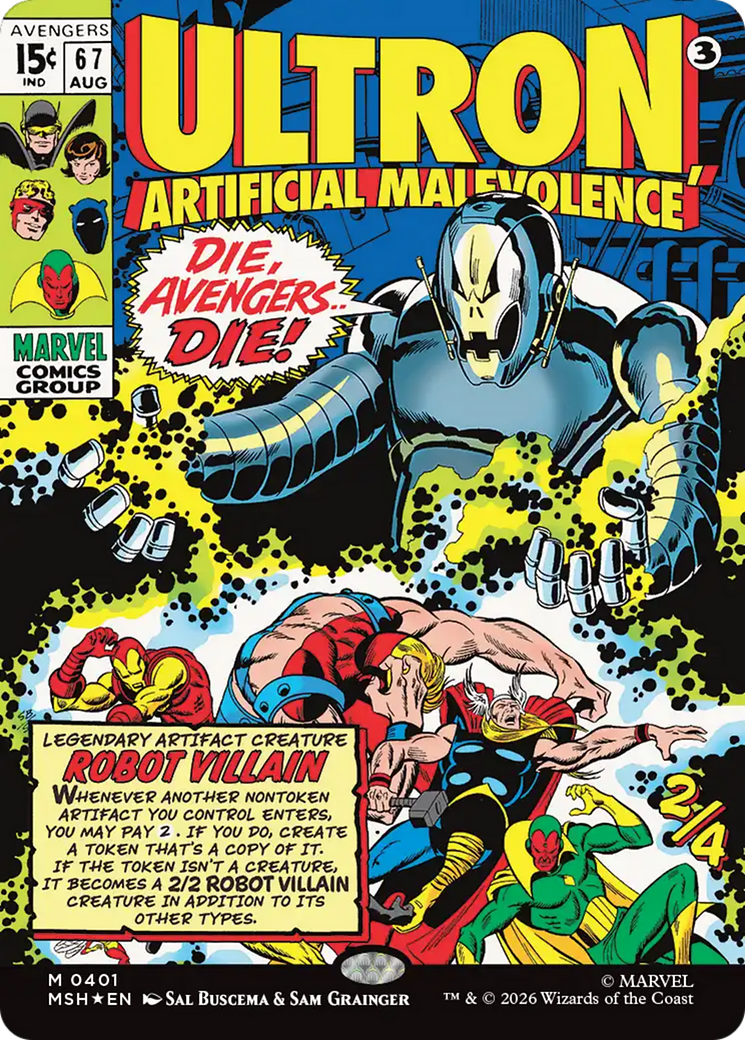 Ultron, Artificial Malevolence (Borderless) (0401) [Marvel Super Heroes] | Exor Games Bridgewater