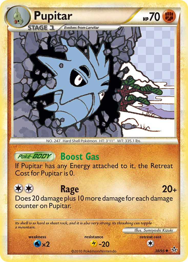 Pupitar (38/95) [HeartGold & SoulSilver: Unleashed] | Exor Games Bridgewater