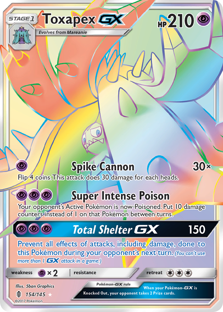 Toxapex GX (154/145) [Sun & Moon: Guardians Rising] | Exor Games Bridgewater