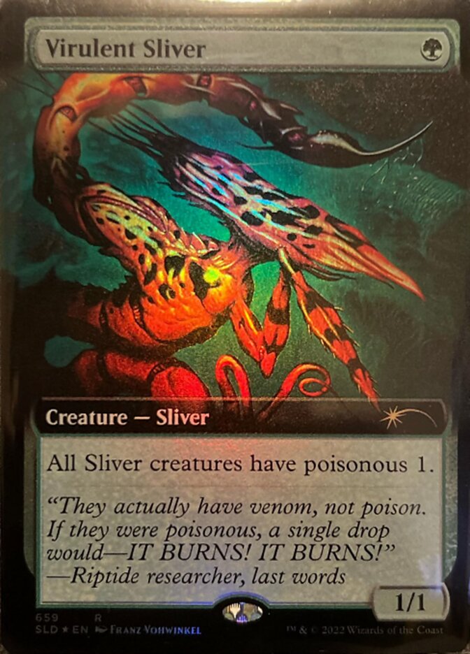 Virulent Sliver (Extended Art) [Secret Lair Drop Promos] | Exor Games Bridgewater