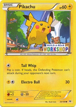 Pikachu (20/108) (Build A Bear Workshop Exclusive) [Miscellaneous Cards] | Exor Games Bridgewater