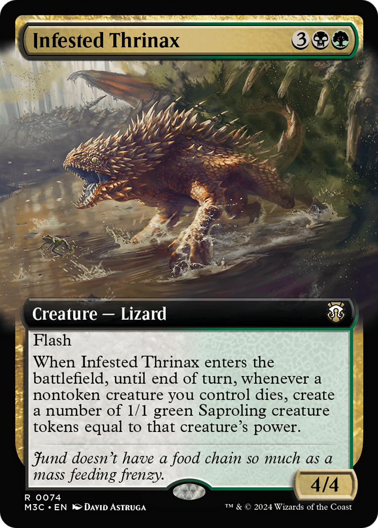 Infested Thrinax (Extended Art) (Ripple Foil) [Modern Horizons 3 Commander] | Exor Games Bridgewater