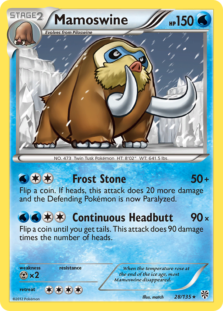 Mamoswine (28/135) [Black & White: Plasma Storm] | Exor Games Bridgewater