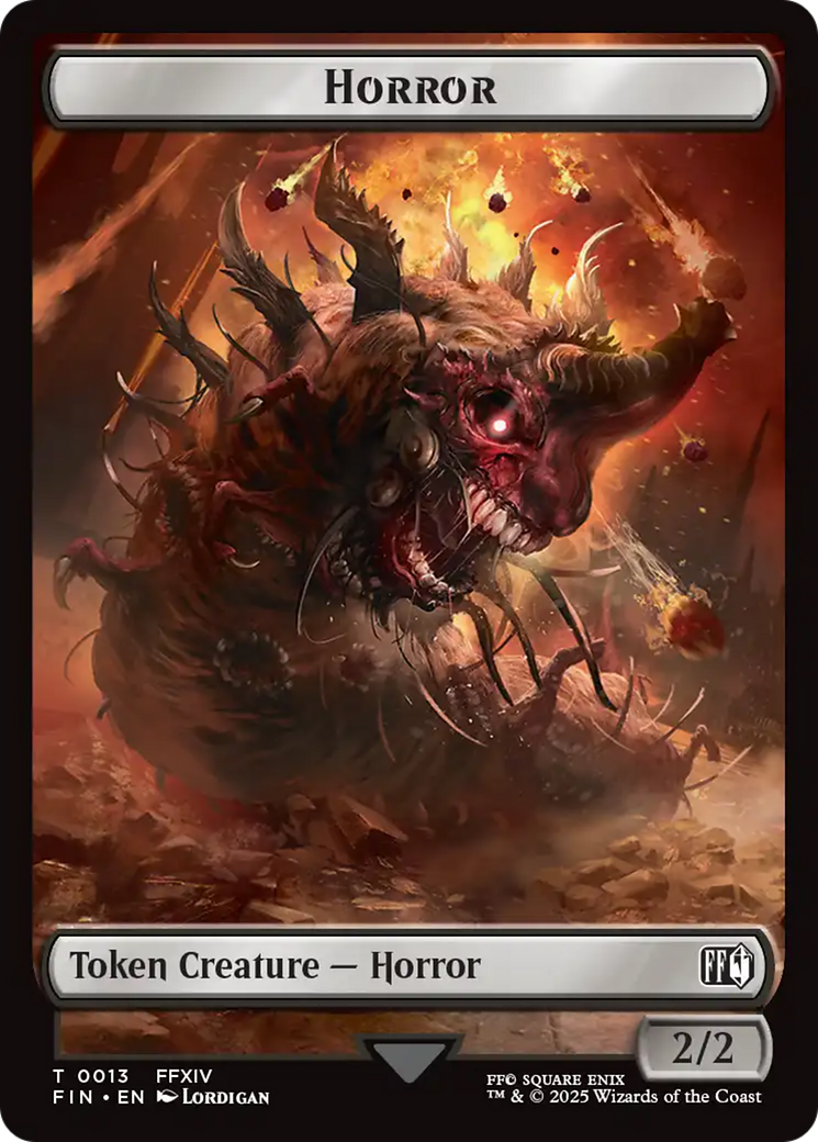Hero (0006) // Horror (0013) Double-Sided Token [FINAL FANTASY Tokens] | Exor Games Bridgewater