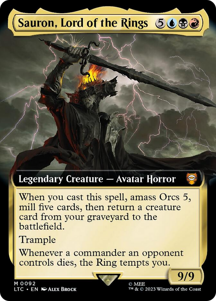 Sauron, Lord of the Rings (Extended Art) [The Lord of the Rings: Tales of Middle-Earth Commander] | Exor Games Bridgewater