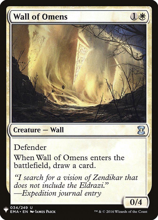 Wall of Omens [Mystery Booster] | Exor Games Bridgewater