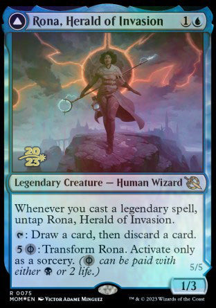 Rona, Herald of Invasion // Rona, Tolarian Obliterator [March of the Machine Prerelease Promos] | Exor Games Bridgewater