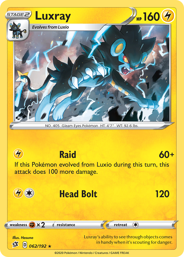 Luxray (062/192) [Sword & Shield: Rebel Clash] | Exor Games Bridgewater