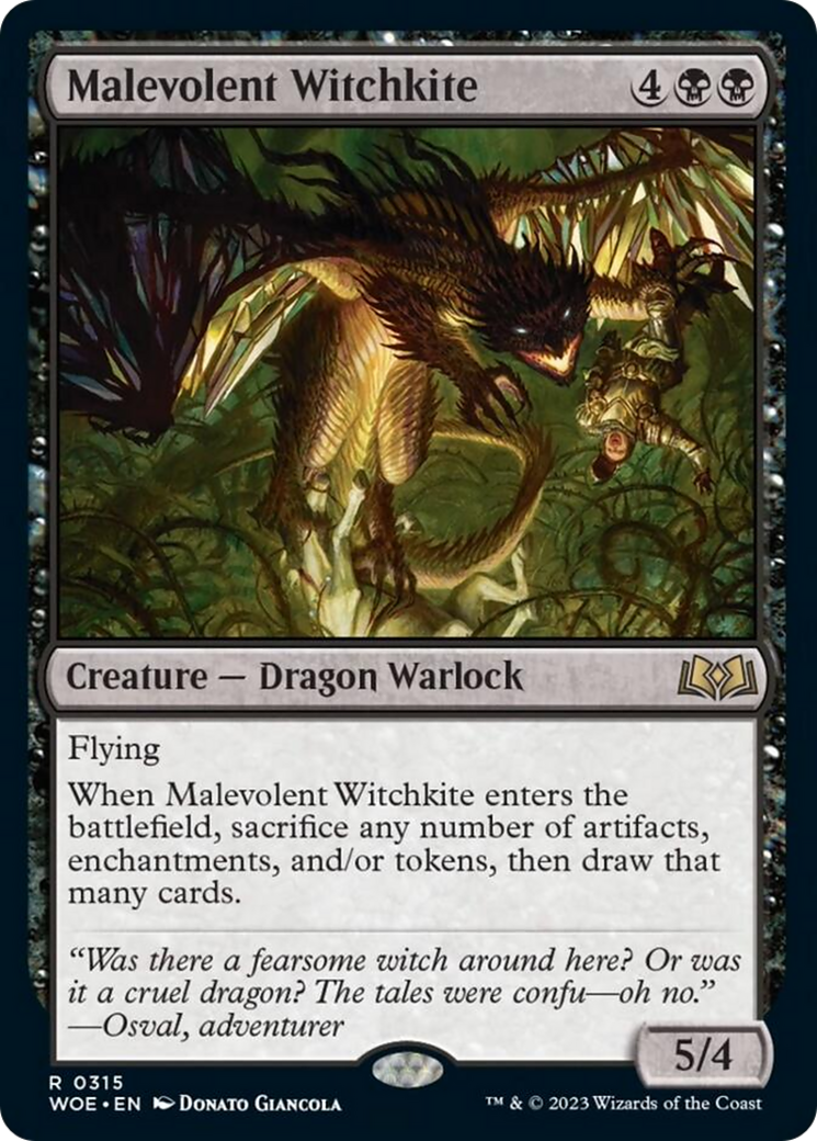 Malevolent Witchkite [Wilds of Eldraine] | Exor Games Bridgewater