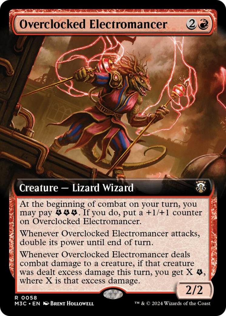 Overclocked Electromancer (Extended Art) (Ripple Foil) [Modern Horizons 3 Commander] | Exor Games Bridgewater