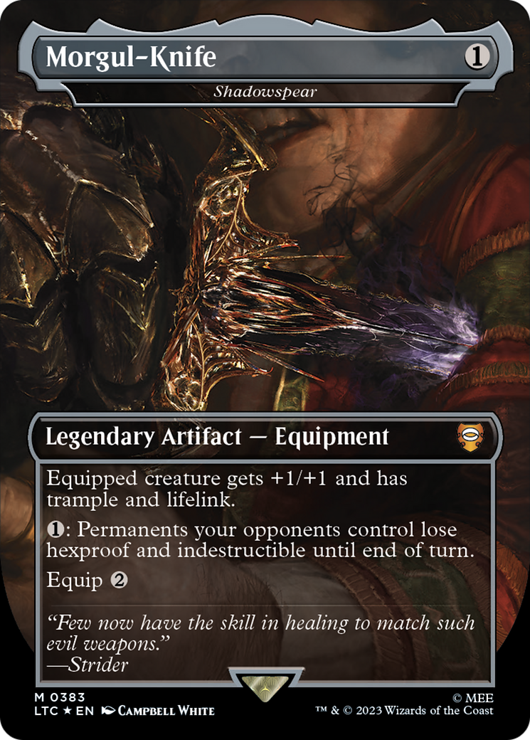 Morgul-Knife - Shadowspear (Surge Foil) [The Lord of the Rings: Tales of Middle-Earth Commander] | Exor Games Bridgewater