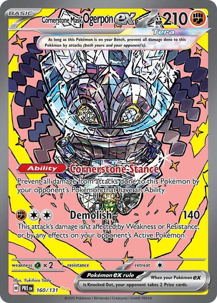 Cornerstone Mask Ogerpon ex (160/131) [Scarlet & Violet: Prismatic Evolutions] | Exor Games Bridgewater