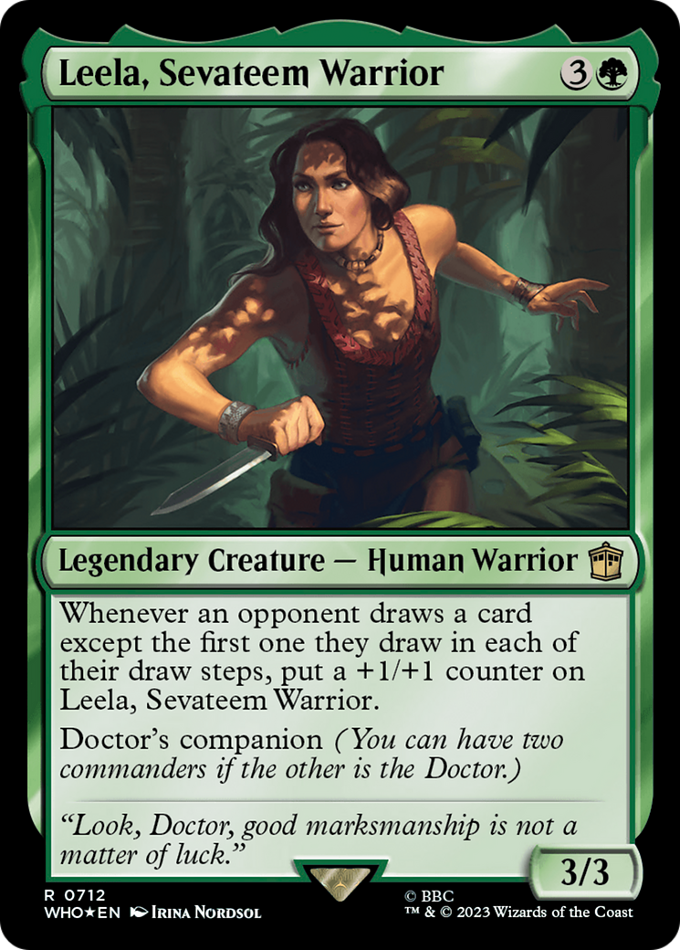 Leela, Sevateem Warrior (Surge Foil) [Doctor Who] | Exor Games Bridgewater