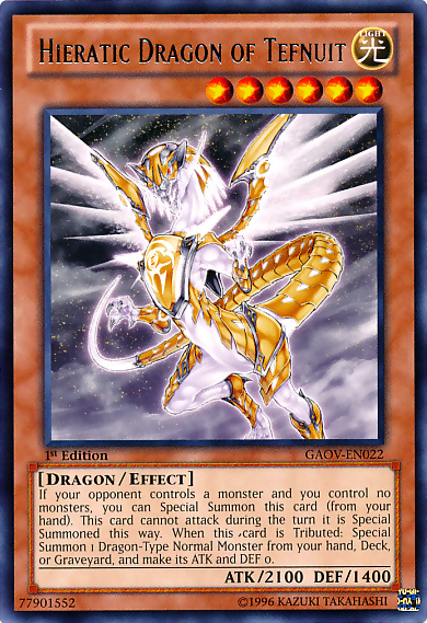 Hieratic Dragon of Tefnuit [GAOV-EN022] Rare | Exor Games Bridgewater