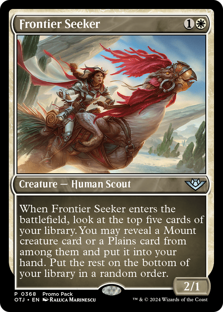 Frontier Seeker (Promo Pack) [Outlaws of Thunder Junction Promos] | Exor Games Bridgewater