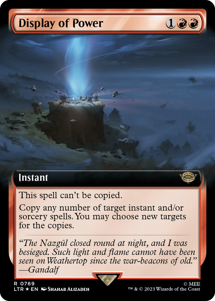 Display of Power (Extended Art) (Surge Foil) [The Lord of the Rings: Tales of Middle-Earth] | Exor Games Bridgewater
