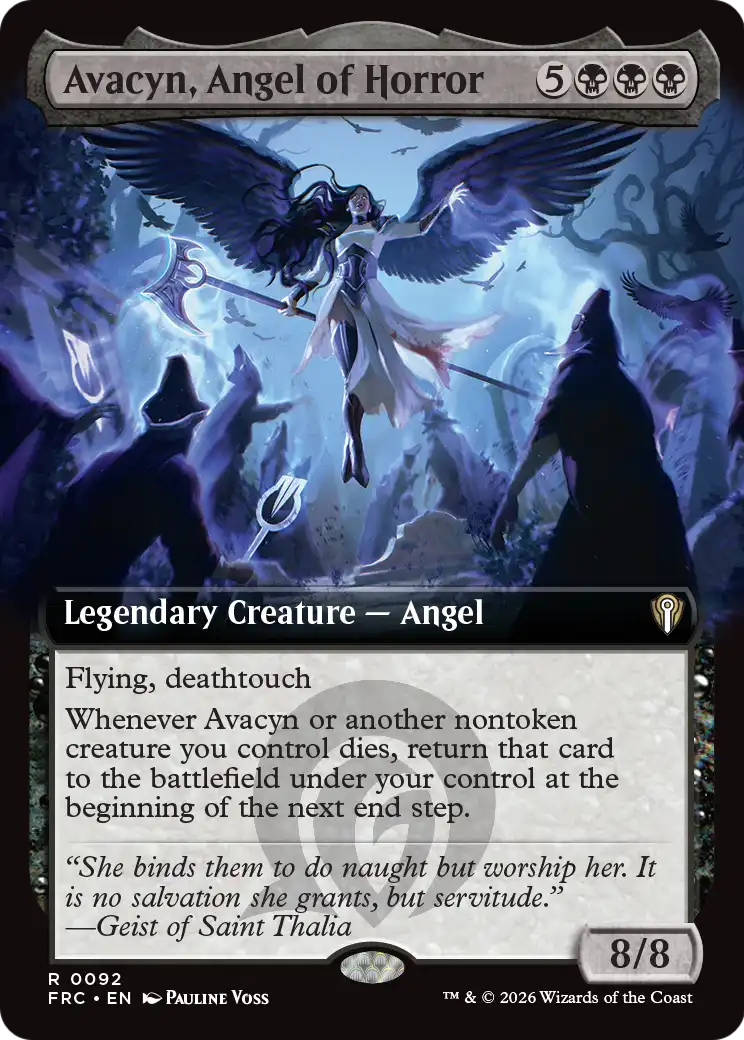 Avacyn, Angel of Horror (Extended Art) [Reality Fracture Commander] | Exor Games Bridgewater