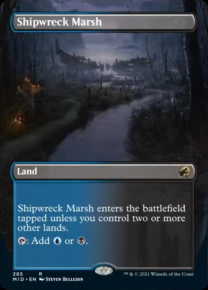 Shipwreck Marsh (Borderless Alternate Art) [Innistrad: Midnight Hunt] | Exor Games Bridgewater