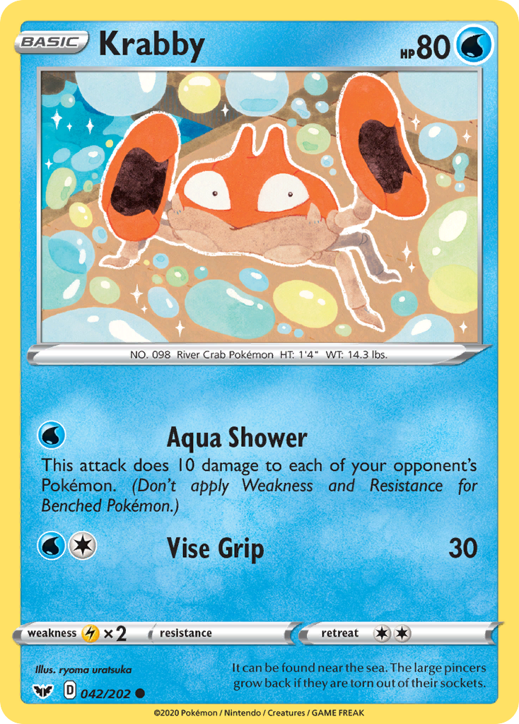 Krabby (042/202) [Sword & Shield: Base Set] | Exor Games Bridgewater
