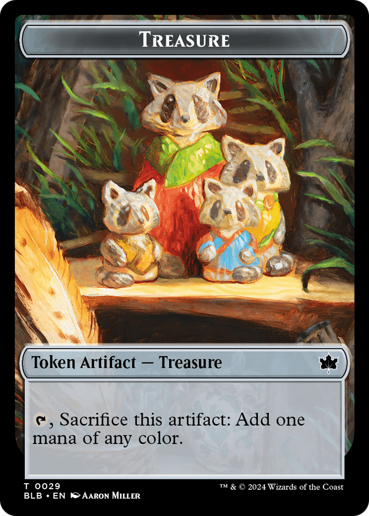 Squirrel // Treasure Double-Sided Token [Bloomburrow Tokens] | Exor Games Bridgewater