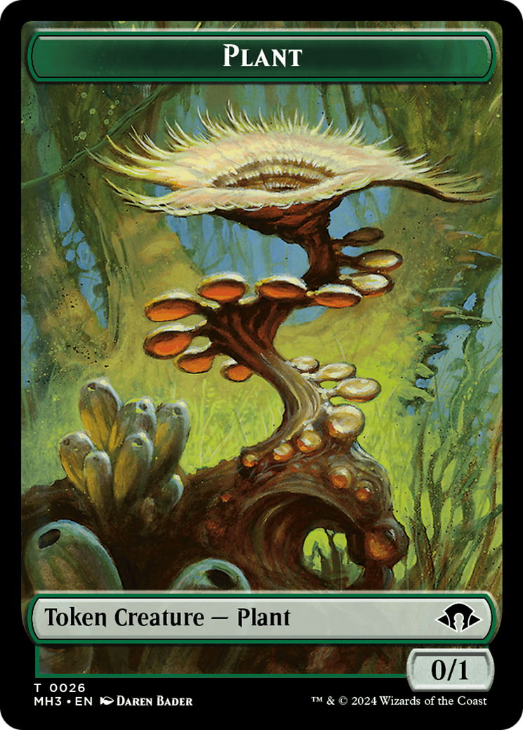 Plant (Ripple Foil) // Zombie Double-Sided Token [Modern Horizons 3 Tokens] | Exor Games Bridgewater