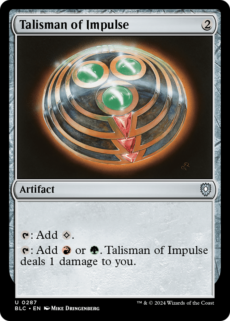 Talisman of Impulse [Bloomburrow Commander] | Exor Games Bridgewater