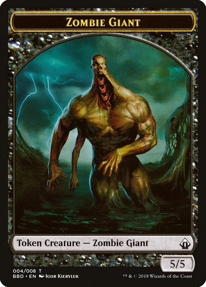 Zombie Giant Token [Battlebond Tokens] | Exor Games Bridgewater