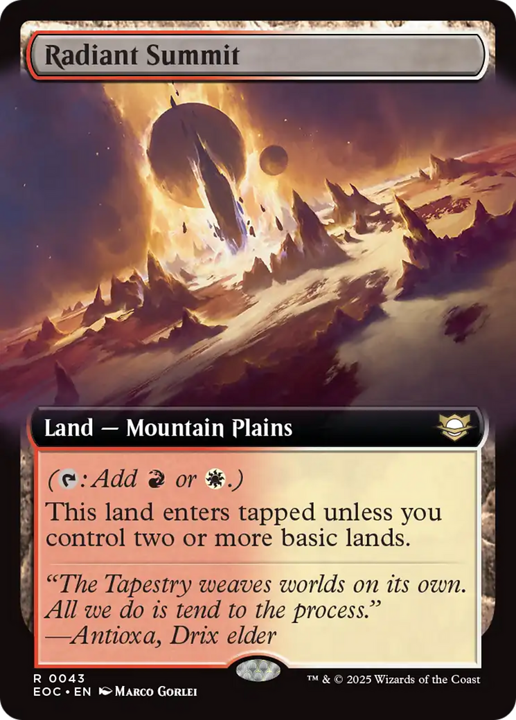 Radiant Summit (Extended Art) [Edge of Eternities Commander] | Exor Games Bridgewater