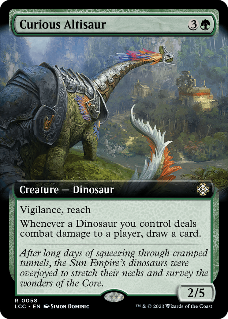 Curious Altisaur (Extended Art) [The Lost Caverns of Ixalan Commander] | Exor Games Bridgewater