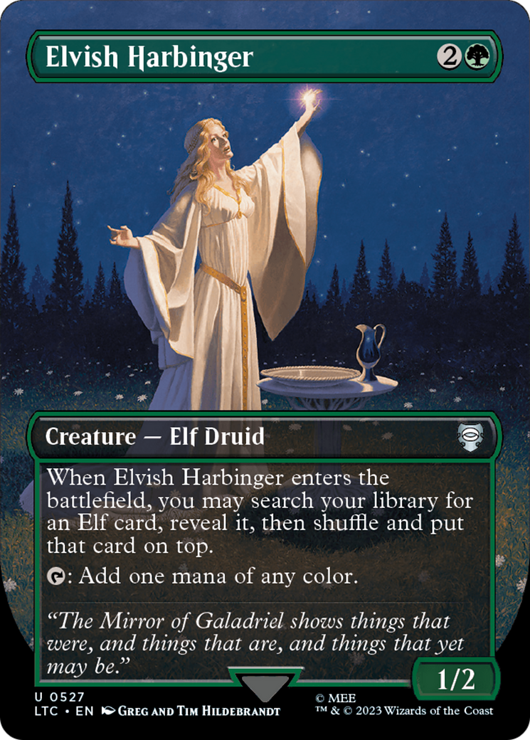 Elvish Harbinger (Borderless) [The Lord of the Rings: Tales of Middle-Earth Commander] | Exor Games Bridgewater