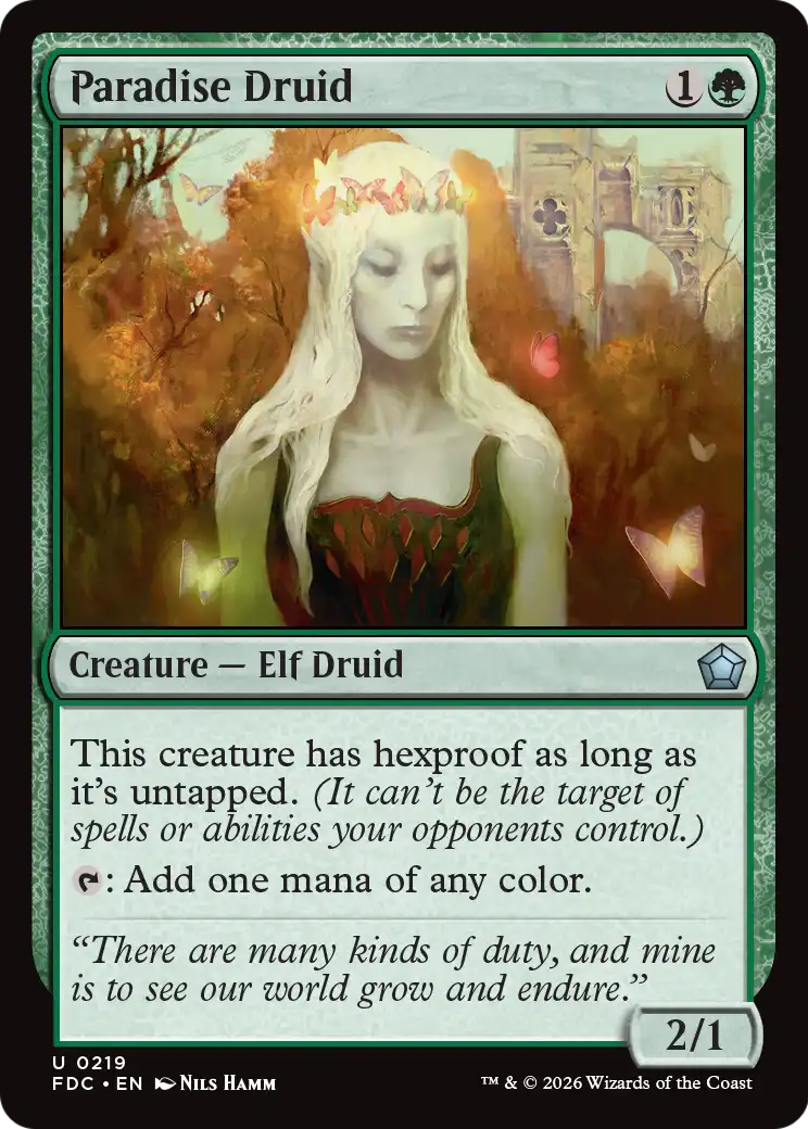 Paradise Druid [Foundations Commander] | Exor Games Bridgewater