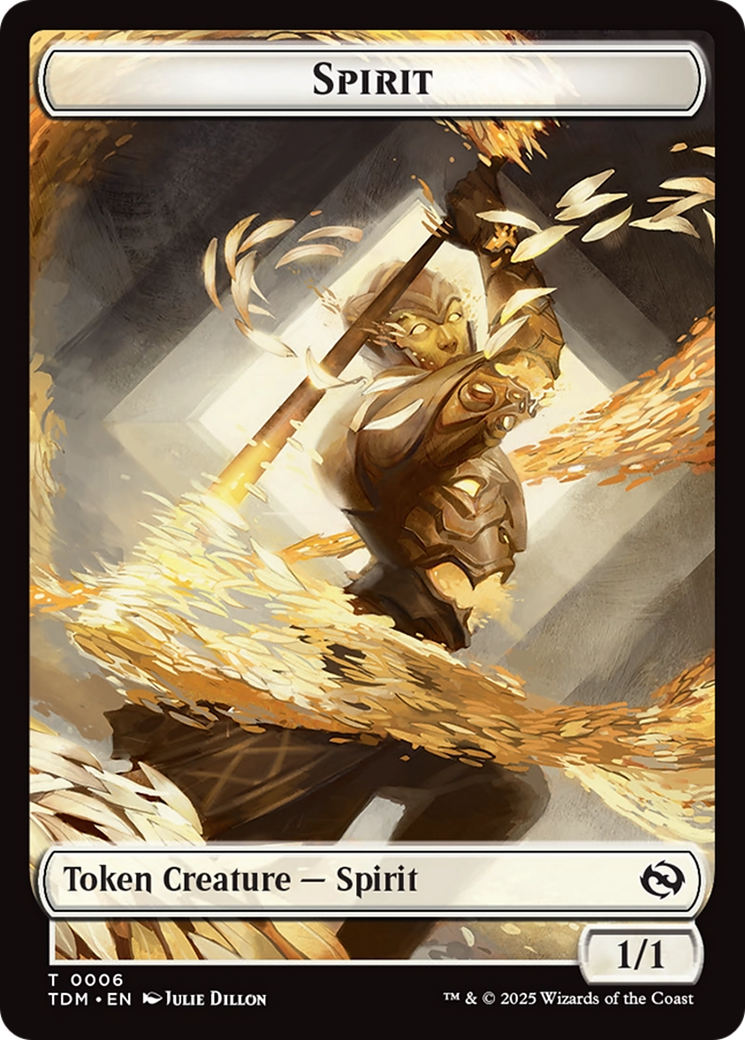 Spirit (0006) // Spirit (0007) Double-Sided Token [Tarkir: Dragonstorm Tokens] | Exor Games Bridgewater