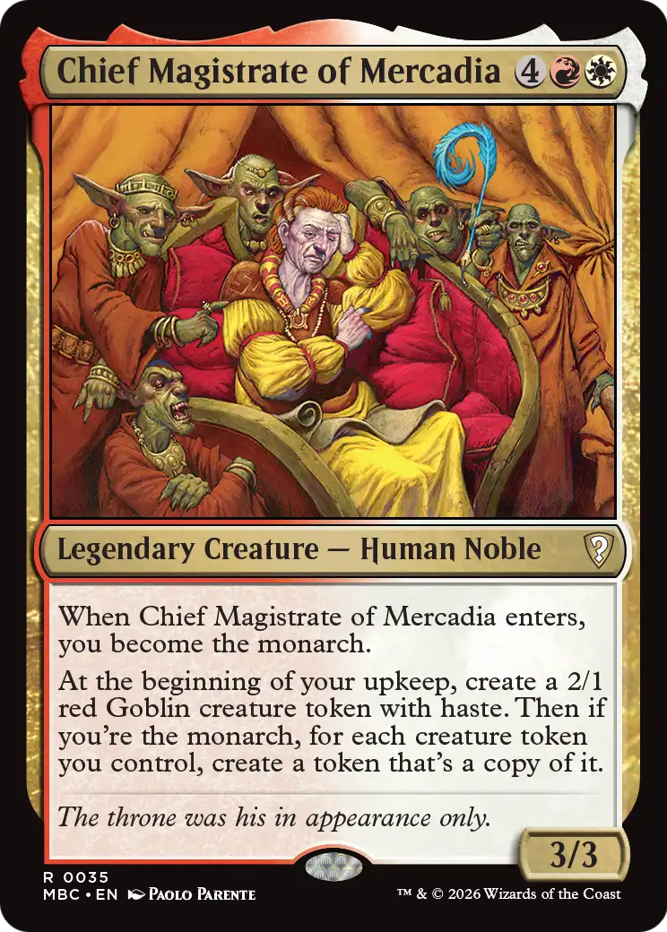 Chief Magistrate of Mercadia [Mystery Booster: Commander Edition] | Exor Games Bridgewater