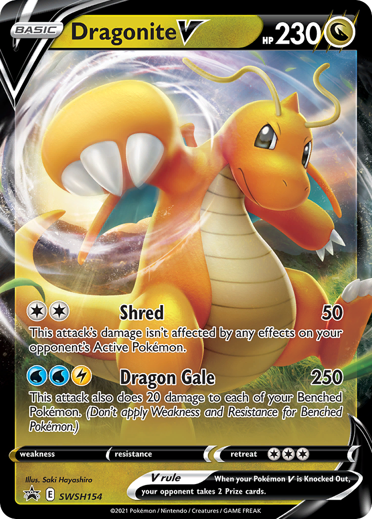 Dragonite V (SWSH154) (Jumbo Card) [Sword & Shield: Black Star Promos] | Exor Games Bridgewater