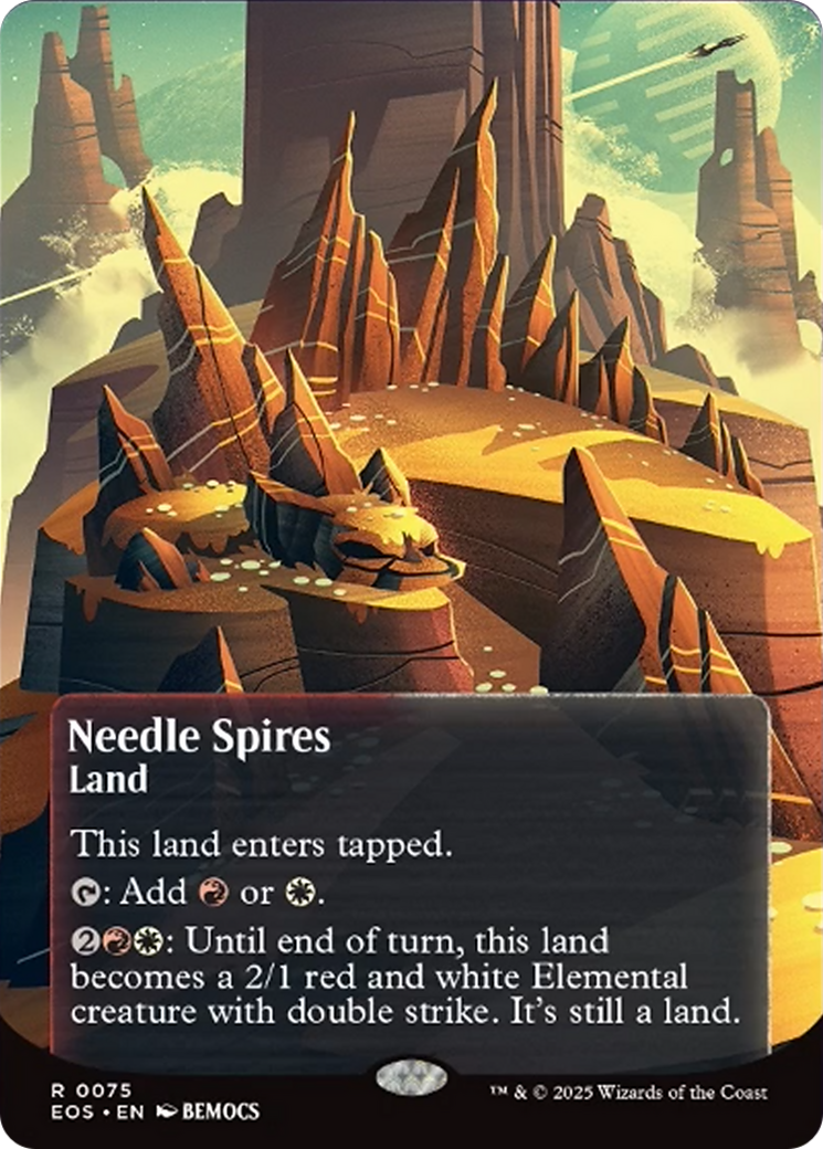 Needle Spires (0075) (Borderless) [Edge of Eternities: Stellar Sights] | Exor Games Bridgewater